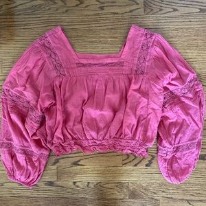 Puff sleeve crop top